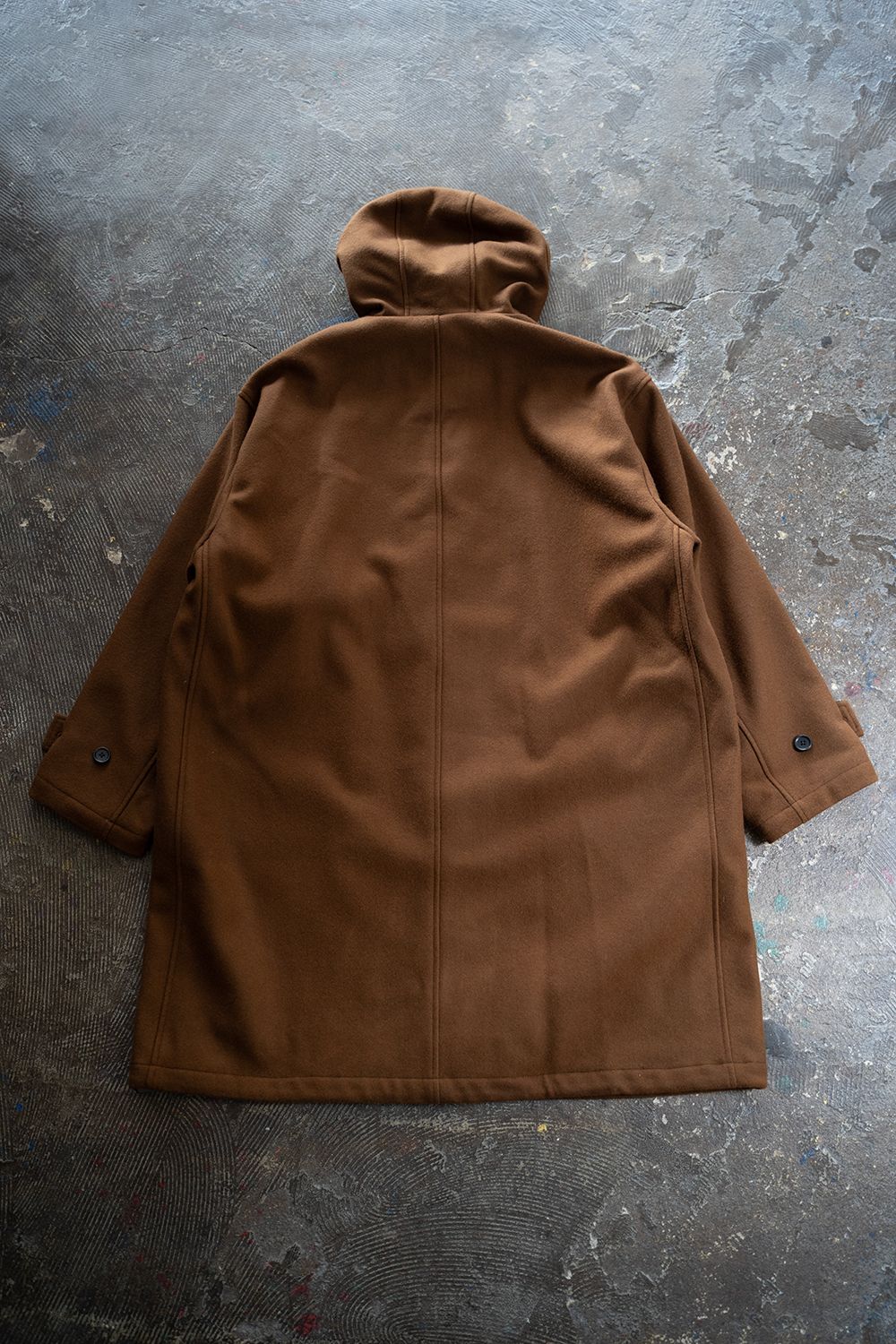 【ラスト1点】【24AW】ラムウールメルトンフードコート(CAMEL)