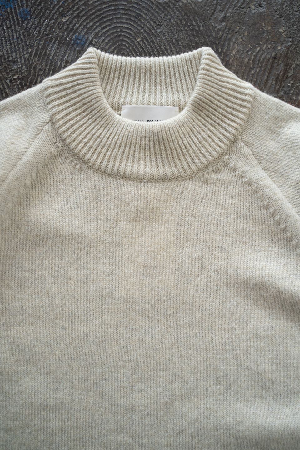 【25AW】モックネックメランジニット(MELANGE OATMEAL)