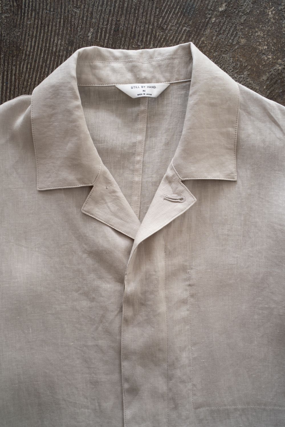 【26SS】リネンミニマルカバーオールジャケット(TAUPE)