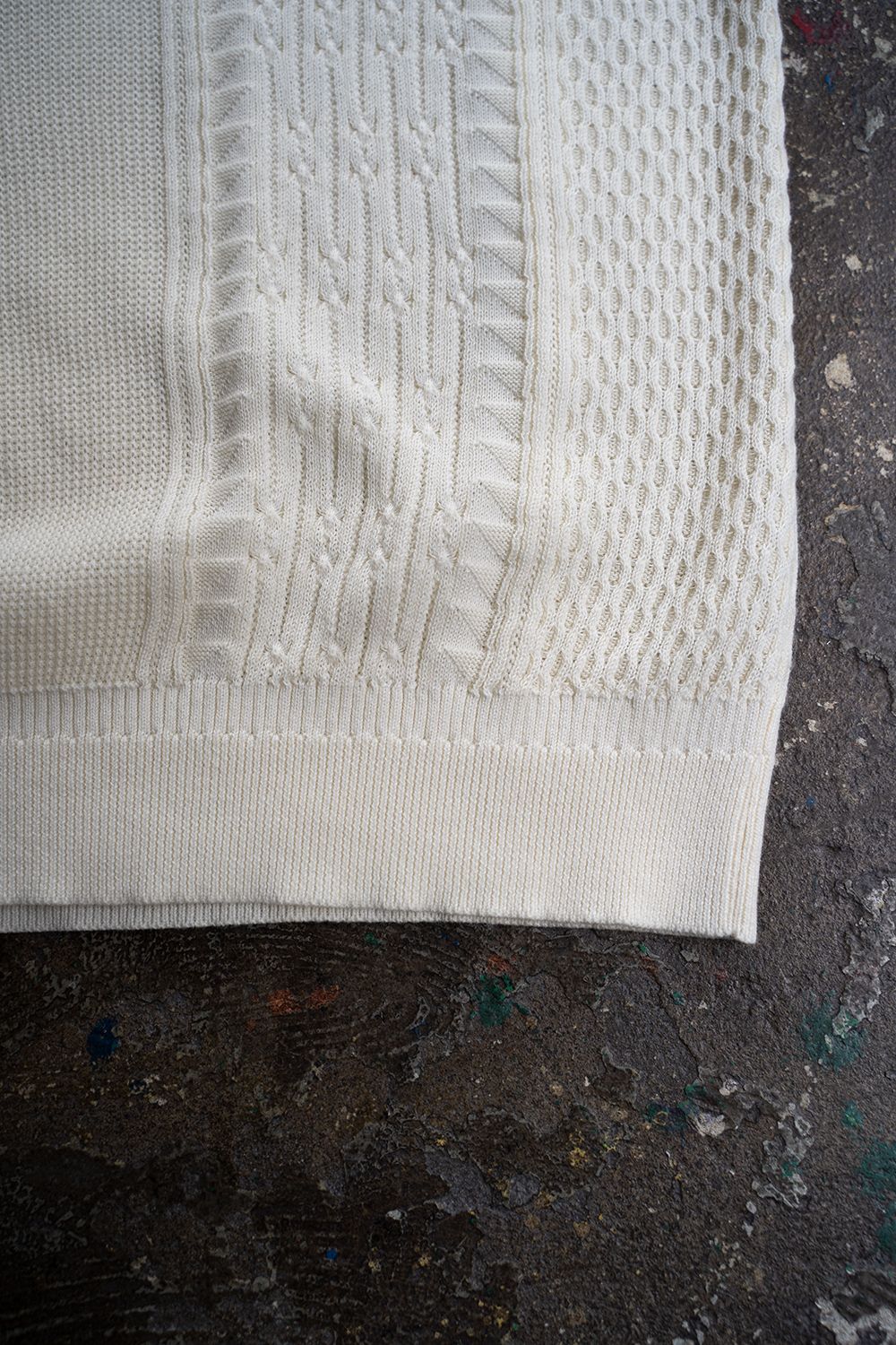 【ラスト1点】【22SS】Namikage Henley Knit(WHITE)