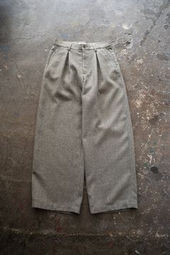 【25AW】2-Tack Wide Trousers/2タックワイドトラウザーズ(GRAY)
