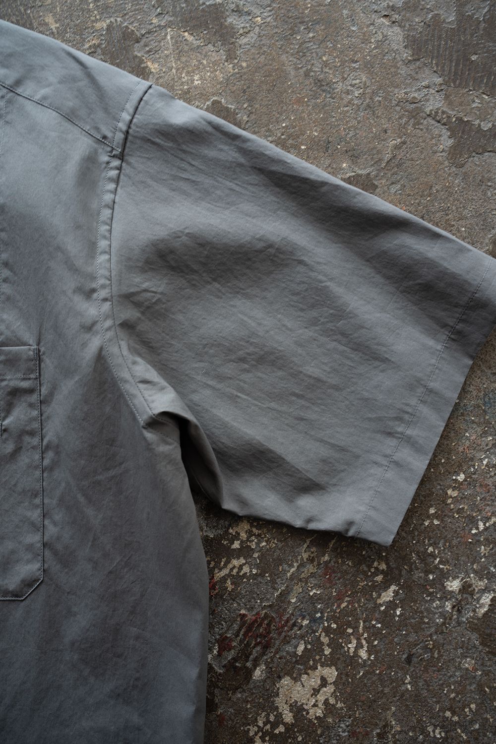 【26SS】コットンブロード半袖シャツ(GREY)