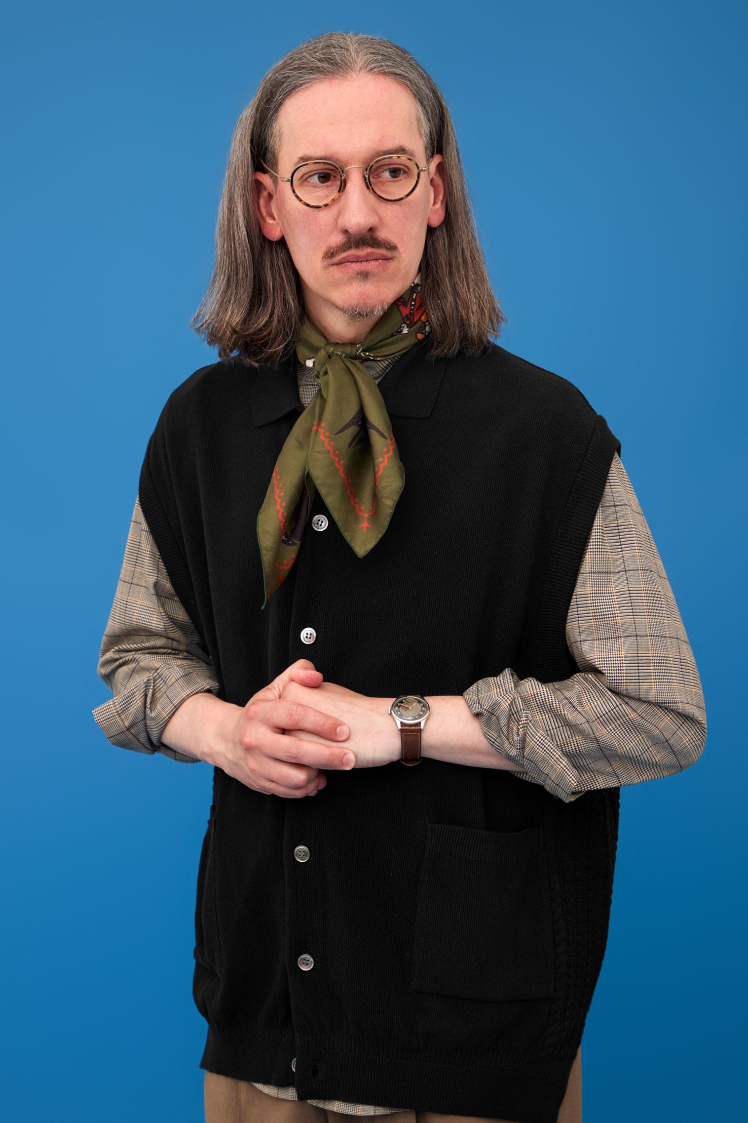 YASHIKI - 【25SS】Kinkai collar Vest(BLACK) | Salty