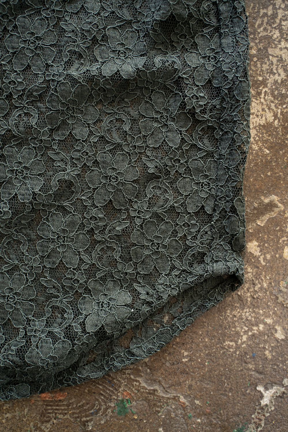 【ラスト1点】【25AW】Cord Lace L/S Shirt/コードレースロングスリーブシャツ(GREEN)