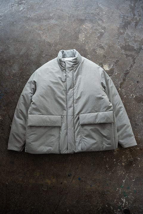 【25AW】シンサレートスタンドカラーブルゾン(ICE GRAY)