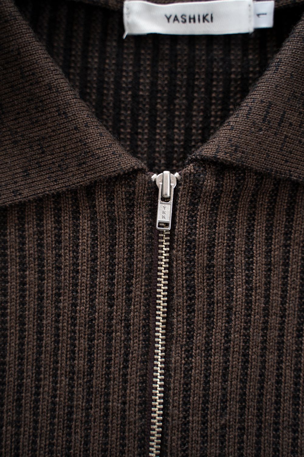 【26AW】Teriha Zip Polo(BROWN)