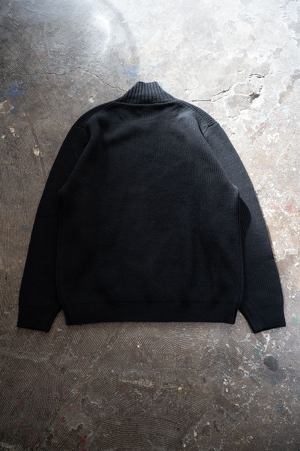 【ラスト1点】【24AW】ウール×シルクハイネックニット(BLACK)