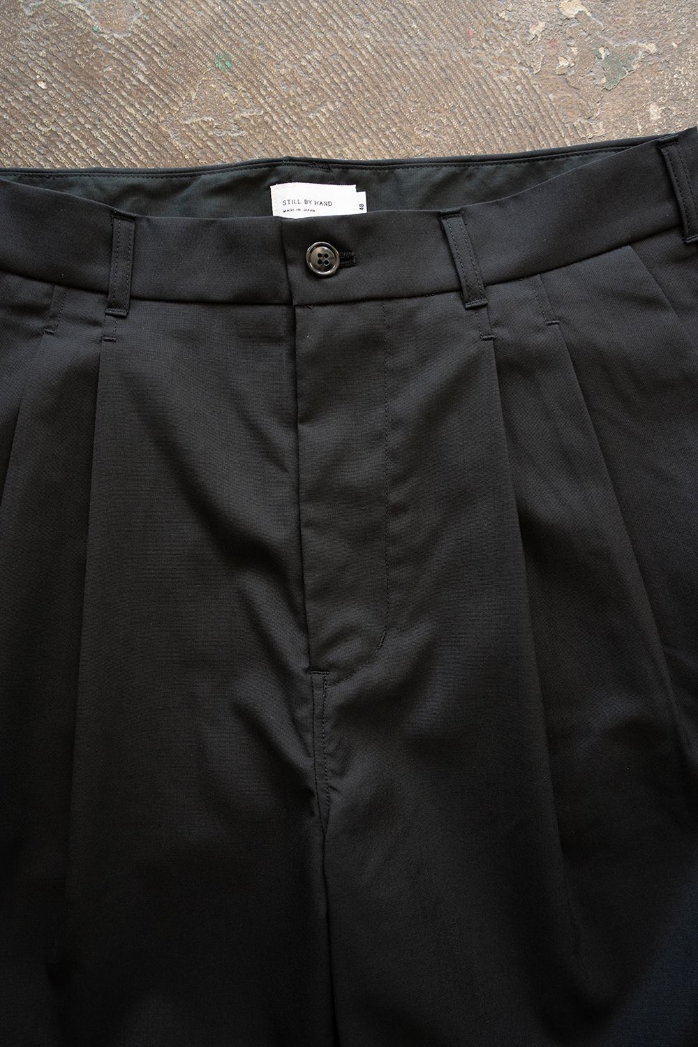 【26SS】Super120'sウールハーフパンツ(BLACK)