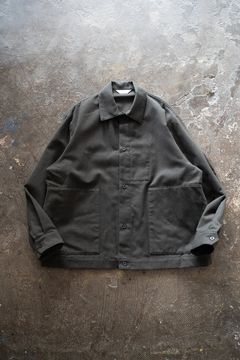 【ラスト1点】【24AW】ウール×コットンシャツブルゾン(CHARCOAL)