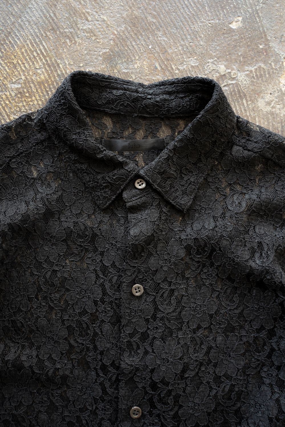 【25AW】Cord Lace L/S Shirt/コードレースロングスリーブシャツ(BLACK)