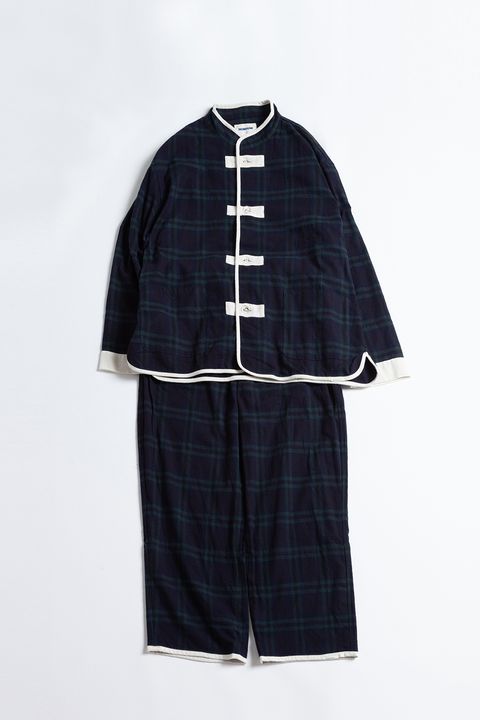 【25AW】"kung-fu"pajama【セットアップ】(GREEN×NAVY)