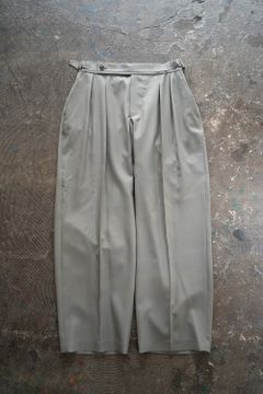 【ラスト1点】【23SS】2-Tack Wool Tropical Trousers/2タックウールトロピカルトラウザーズ(GRAY)