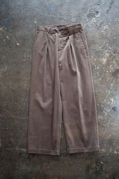 【ラスト1点】【24AW】Sucker Cord Tuck Pants/サッカーコーデュロイタックパンツ(BROWN)