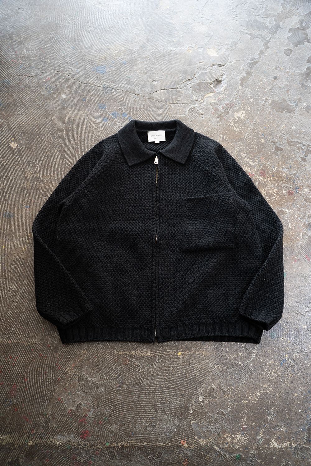 【25AW】5Gニットジップブルゾン(BLACK)