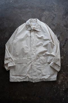 【26SS】ガーメントダイステンカラーハーフコート(ECRU)