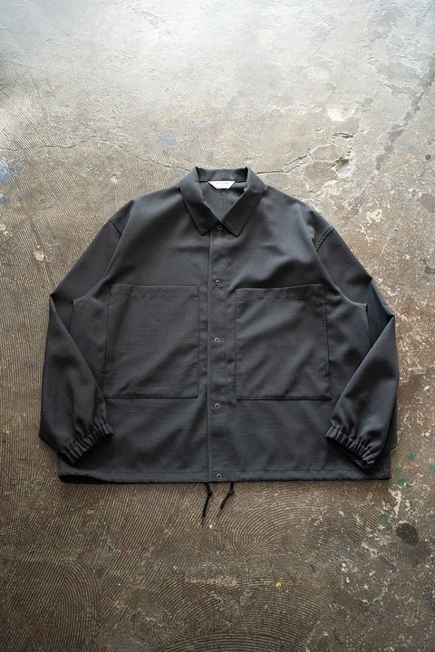 【ラスト1点】【25AW】モヘア混シャツジャケット(CHARCOAL)