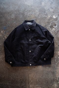 【ラスト1点】【26SS】8.5oz大麻混デニムブルゾン(DARK NAVY)