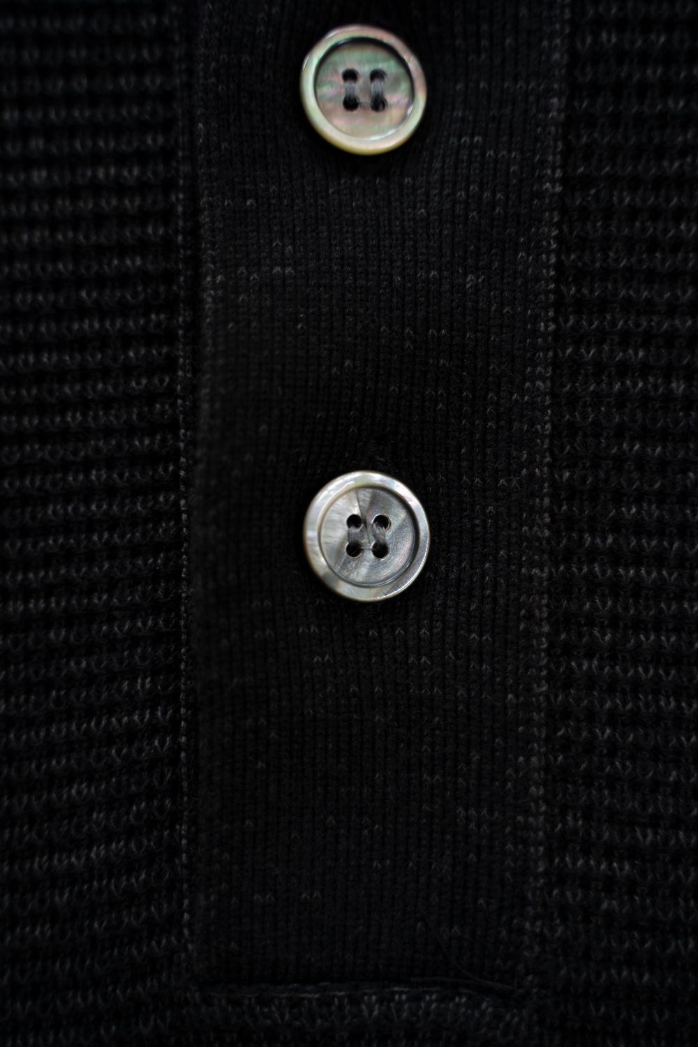 【26AW】Akisame Knit Polo(BLACK)