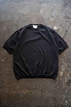 【26SS】綿×ポリエステル×リネン12GニットTee(INK BLACK)