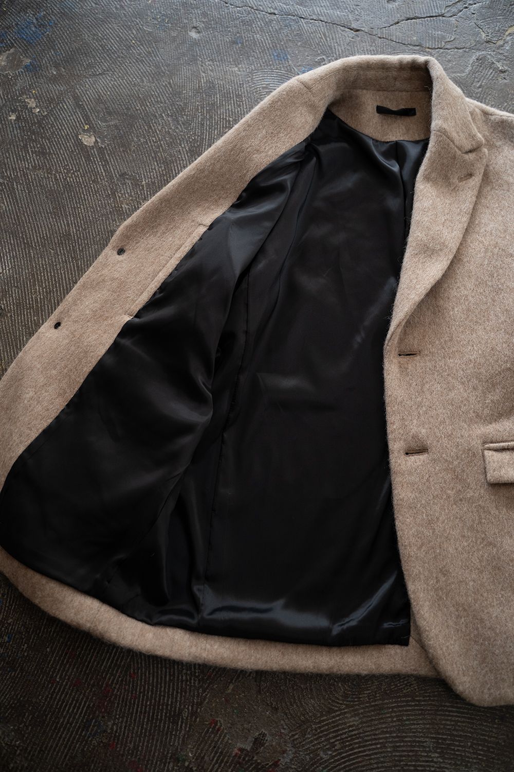 【ラスト1点】【25AW】Mohair Shaggy Long Jacket/モヘアシャギーロングジャケット(BEIGE)