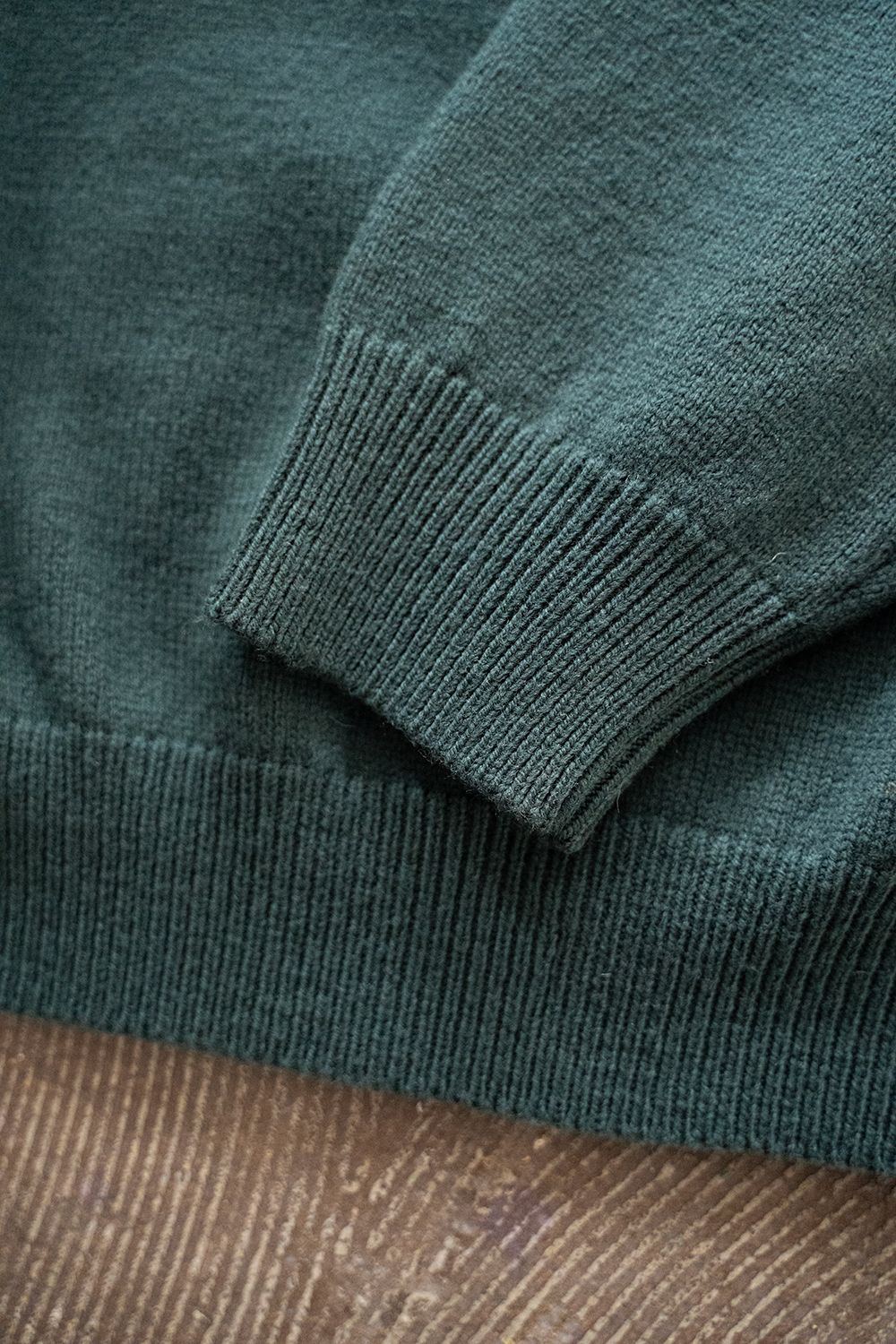 【ラスト1点】【23AW】7Gスキッパーポロニット(GREEN)