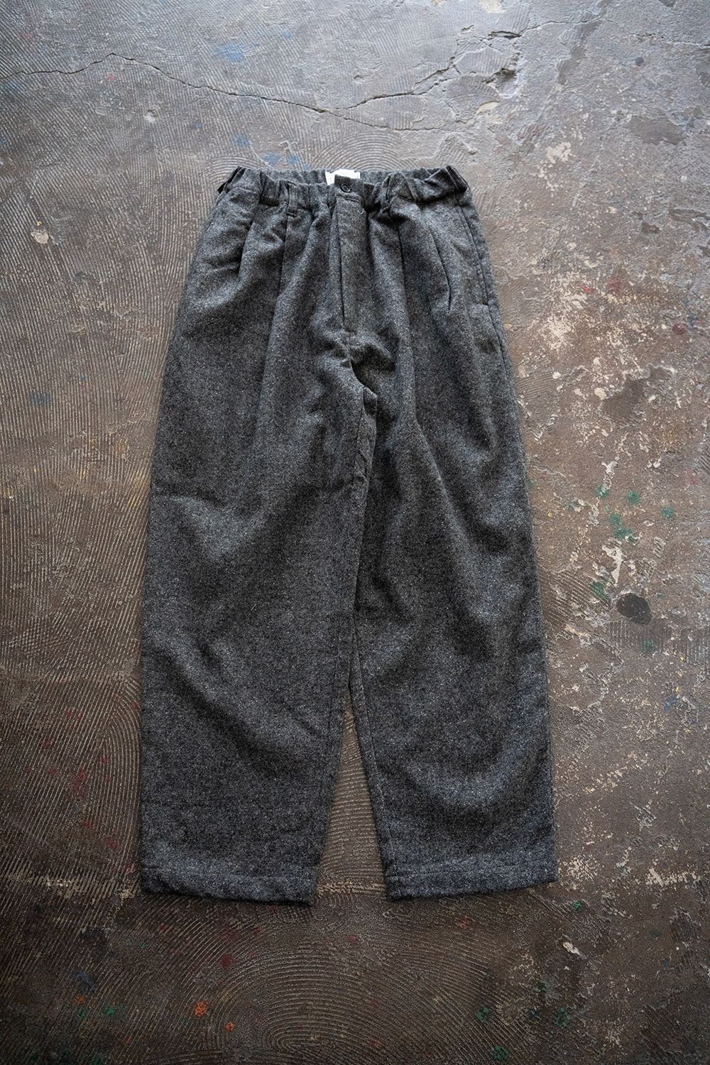 【25AW】5者混ネップツイードスラックス(GRAY)