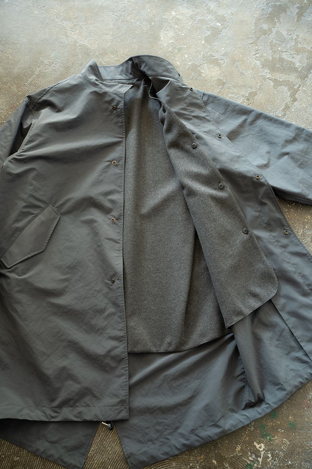 【ラスト1点】【24SS】ライナー脱着スタンドカラーコート(BLUE CHARCOAL)