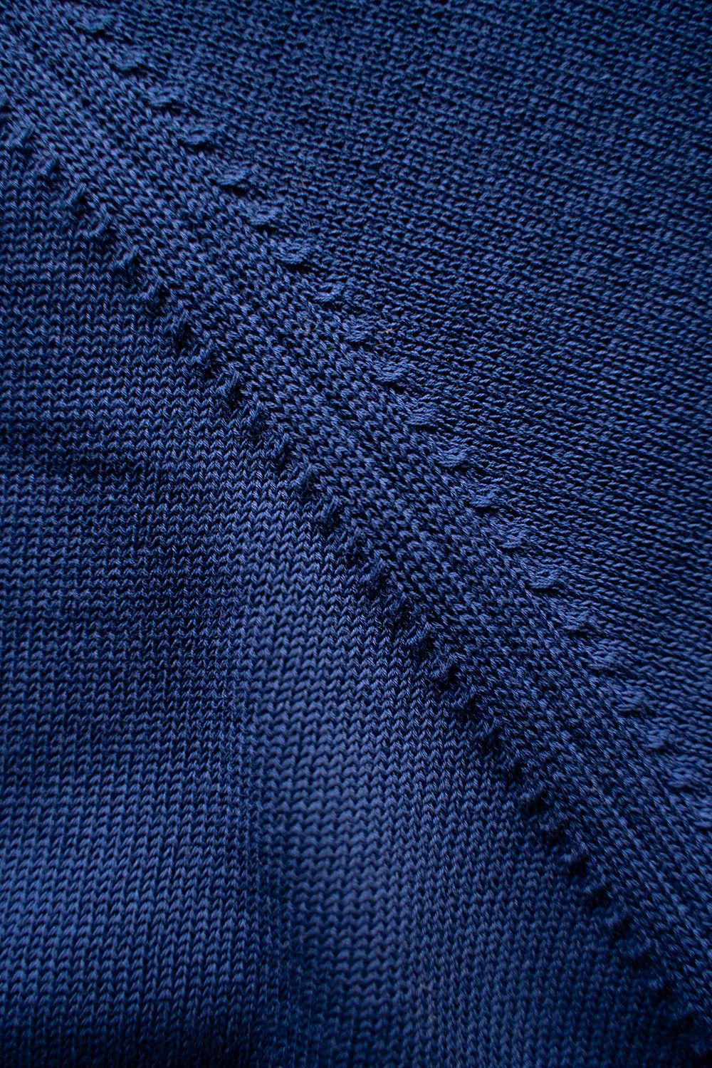【ラスト1点】【25SS】強撚綿クルーネック10Gニット(ROYAL BLUE)
