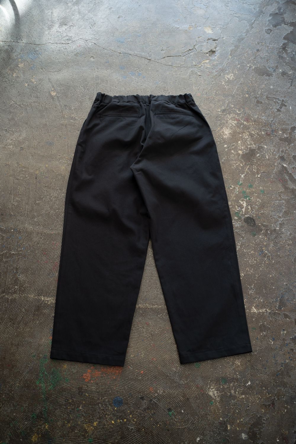 【25AW】2タックシャンブレースラックス(BLACK NAVY)