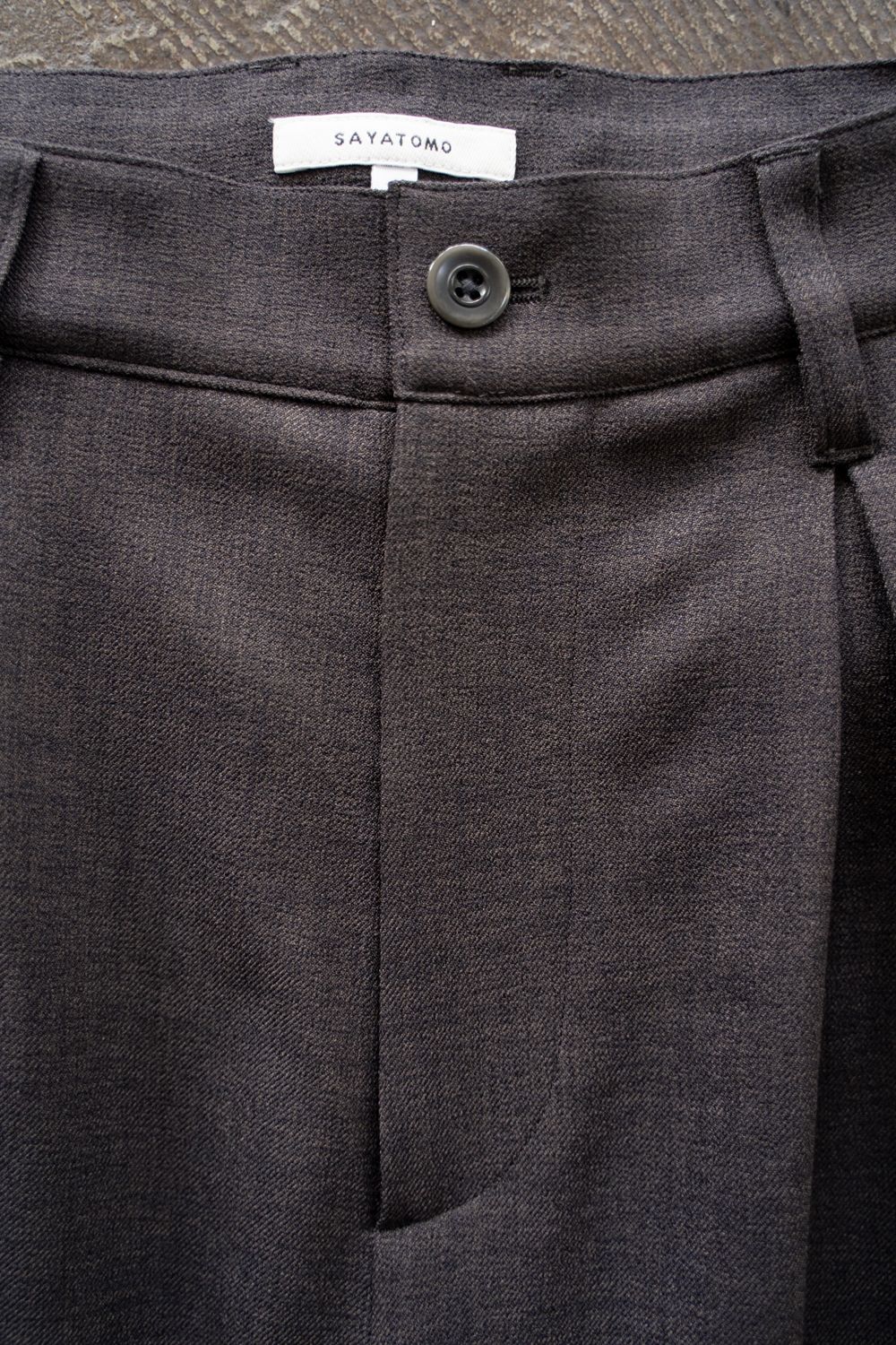 SAYATOMOスラックス grey SAYATOMO - 【ラスト1点】【24SS】2-Tack Denim Pants/2タック