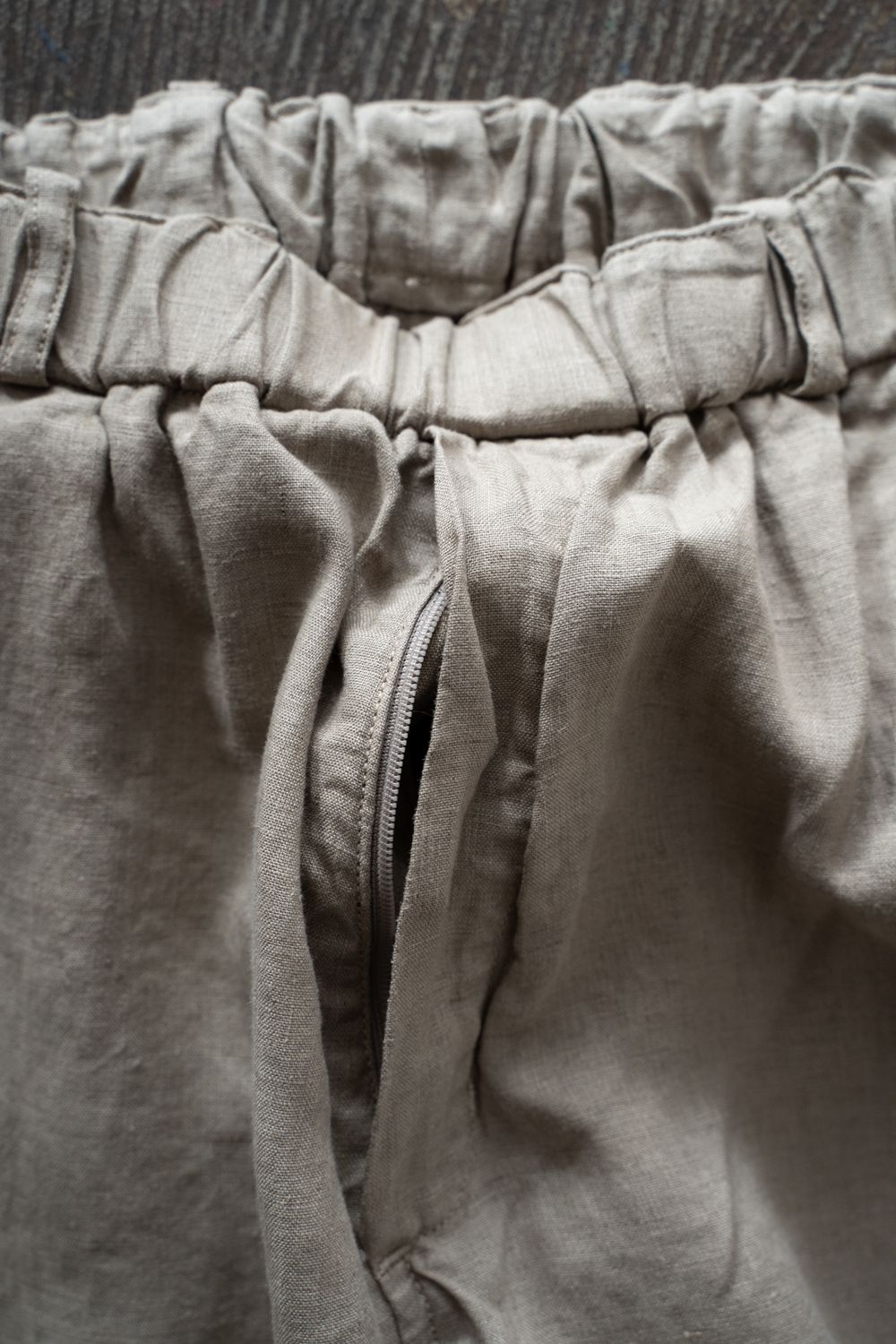 大麻ワイドパンツ(珈琲)