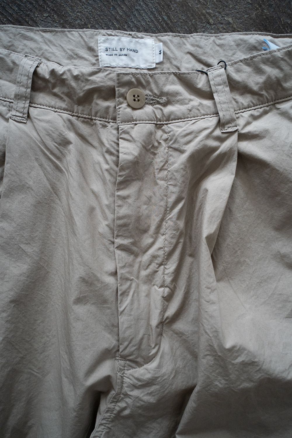 【ラスト1点】【25SS】ガーメントダイディープタックワイドパンツ(TAUPE)