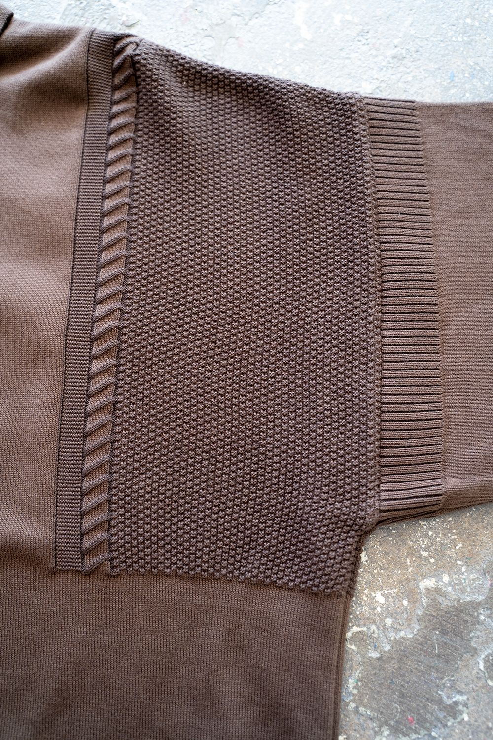 YASHIKI - Shuten Knit Polo(BROWN) | Salty
