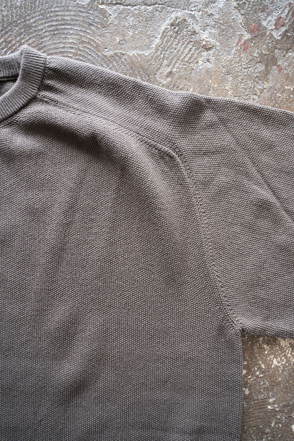 【ラスト1点】【22AW】カシミア混クルーネックニット(GREIGE)
