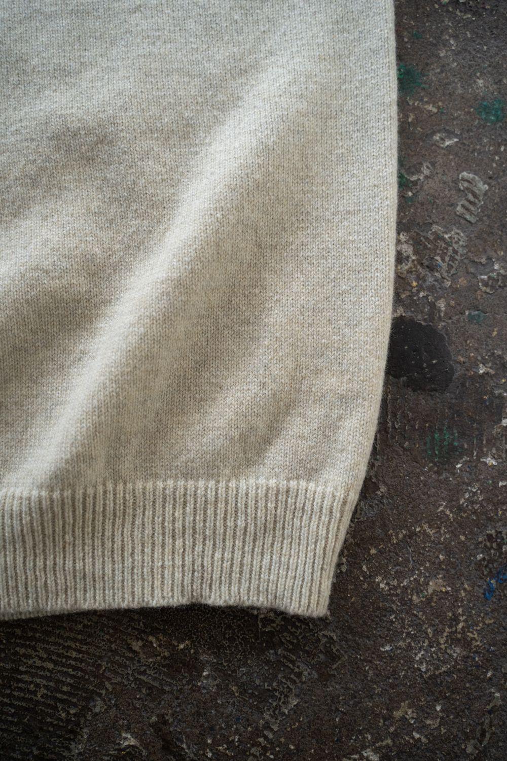 【25AW】モックネックメランジニット(MELANGE OATMEAL)