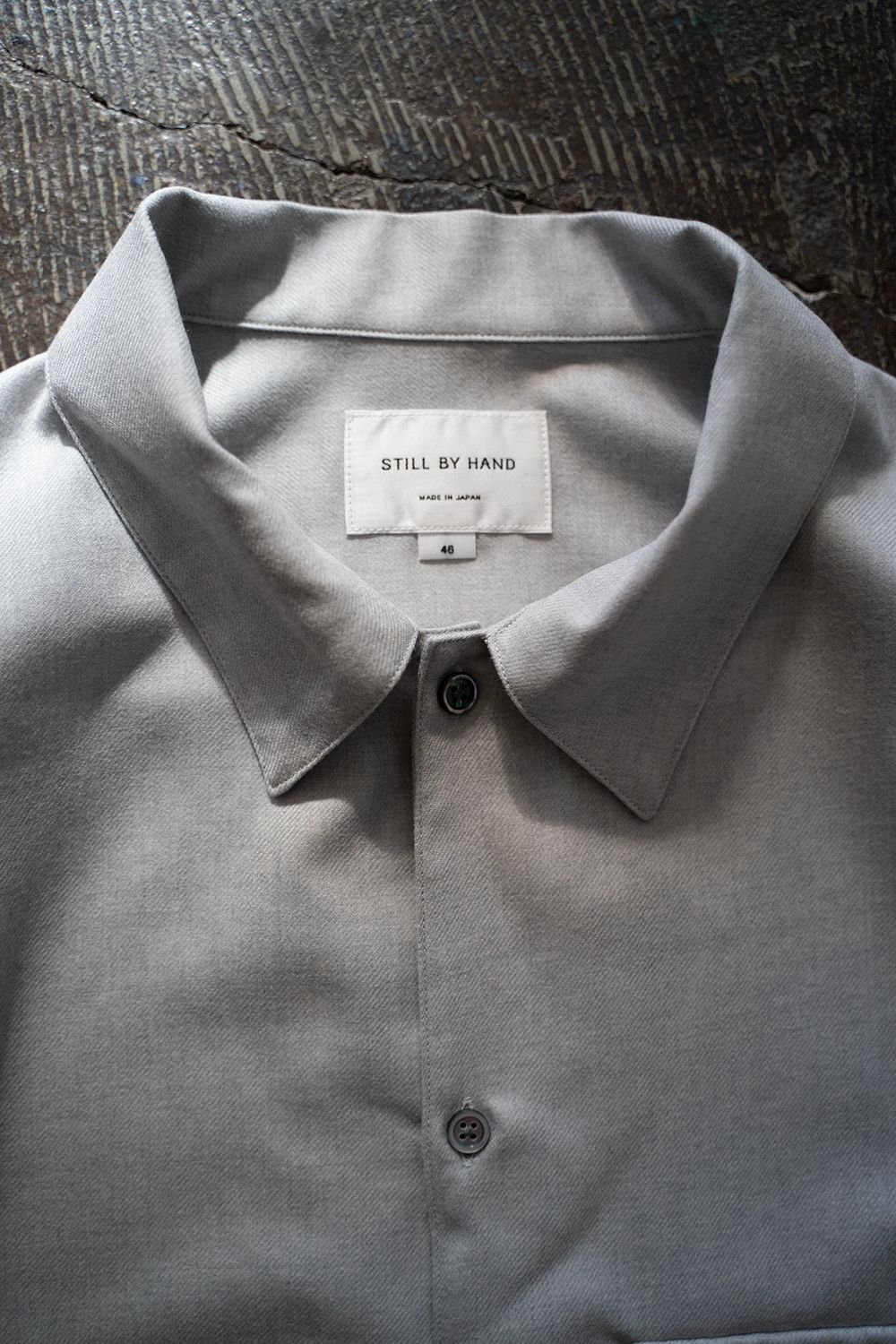 【ラスト1点】【24AW】Super120'sウールシャツ(LIGHT GRAY)