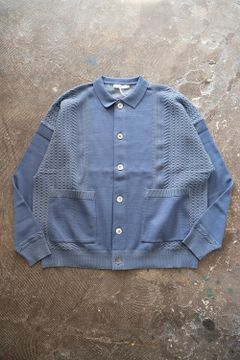 【ラスト1点】Hanaakari Collar Cardigan(SMOKY BLUE)