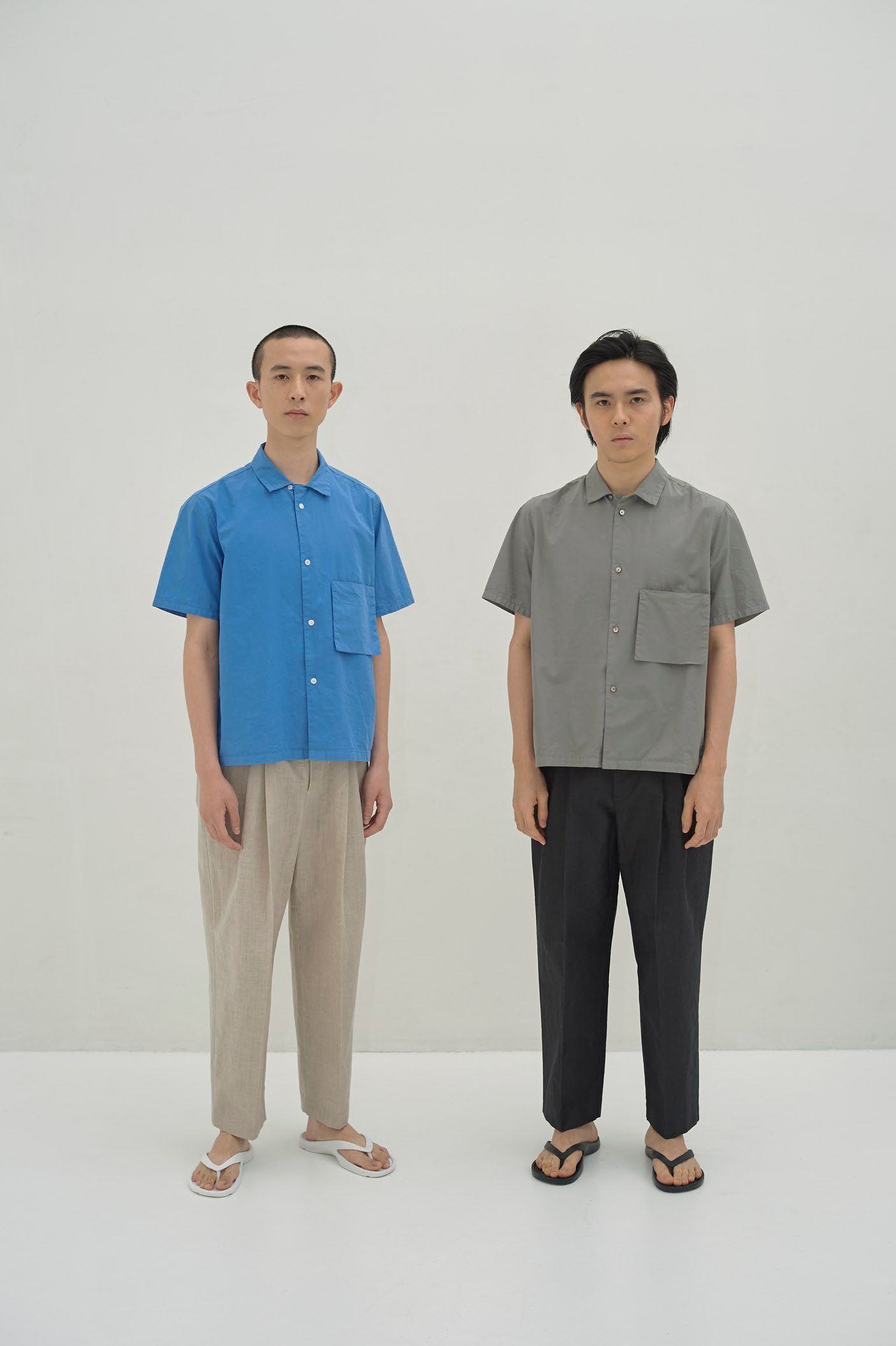 kontor - 【ラスト1点】【21SS】2 Pleat Coated Trousers(CHARCOAL 