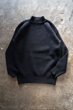 【ラスト1点】Hard twisted Shetlandwool GOB sweater(NAVY)