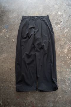 【25SS】1-Tack Nylon Trousers/1タックナイロントラウザーズ(BLACK)