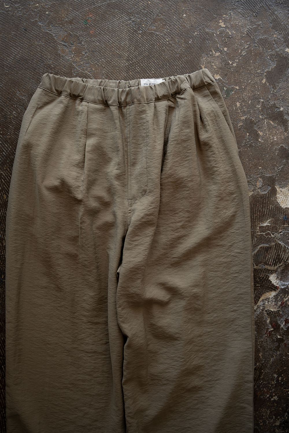 【26SS】レーヨン×リネンイージーパンツ(KHAKI BEIGE)