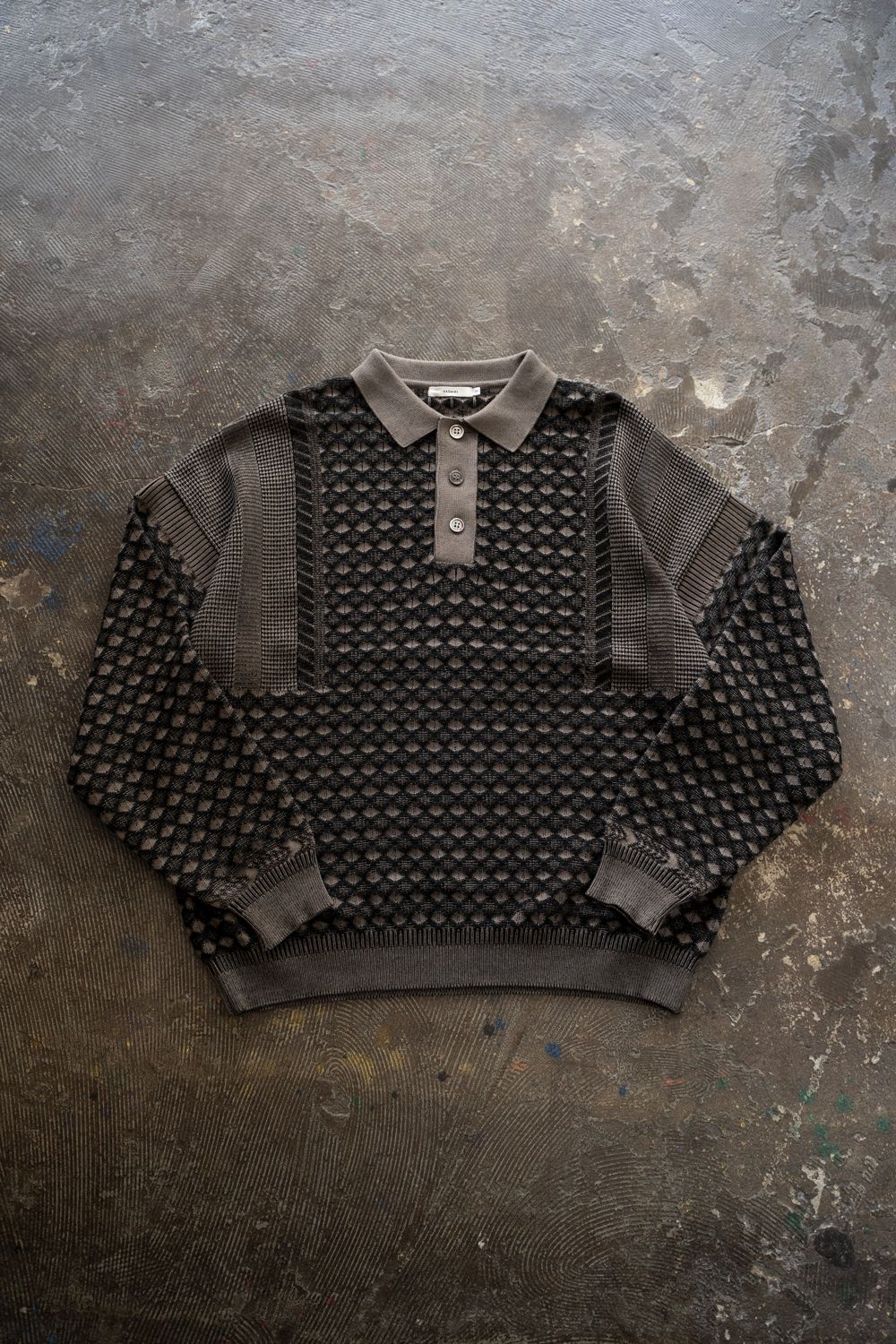 【25AW】Rikka Knit Polo(GREIGE)