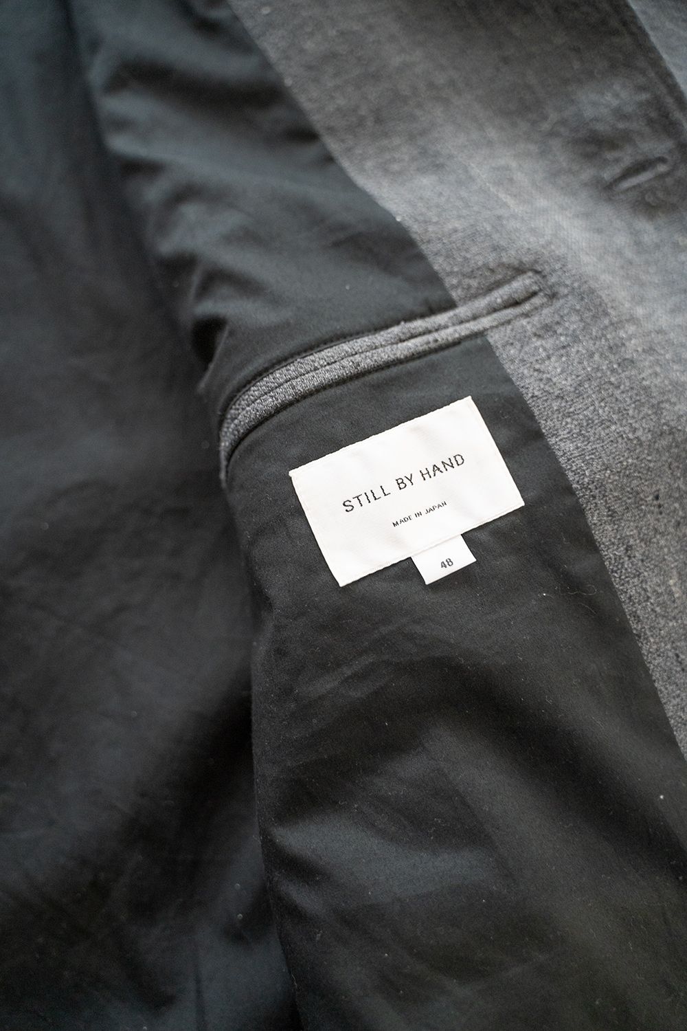 【ラスト1点】【23SS】リネン×シルクステンカラーハーフコート(SLATE GRAY)