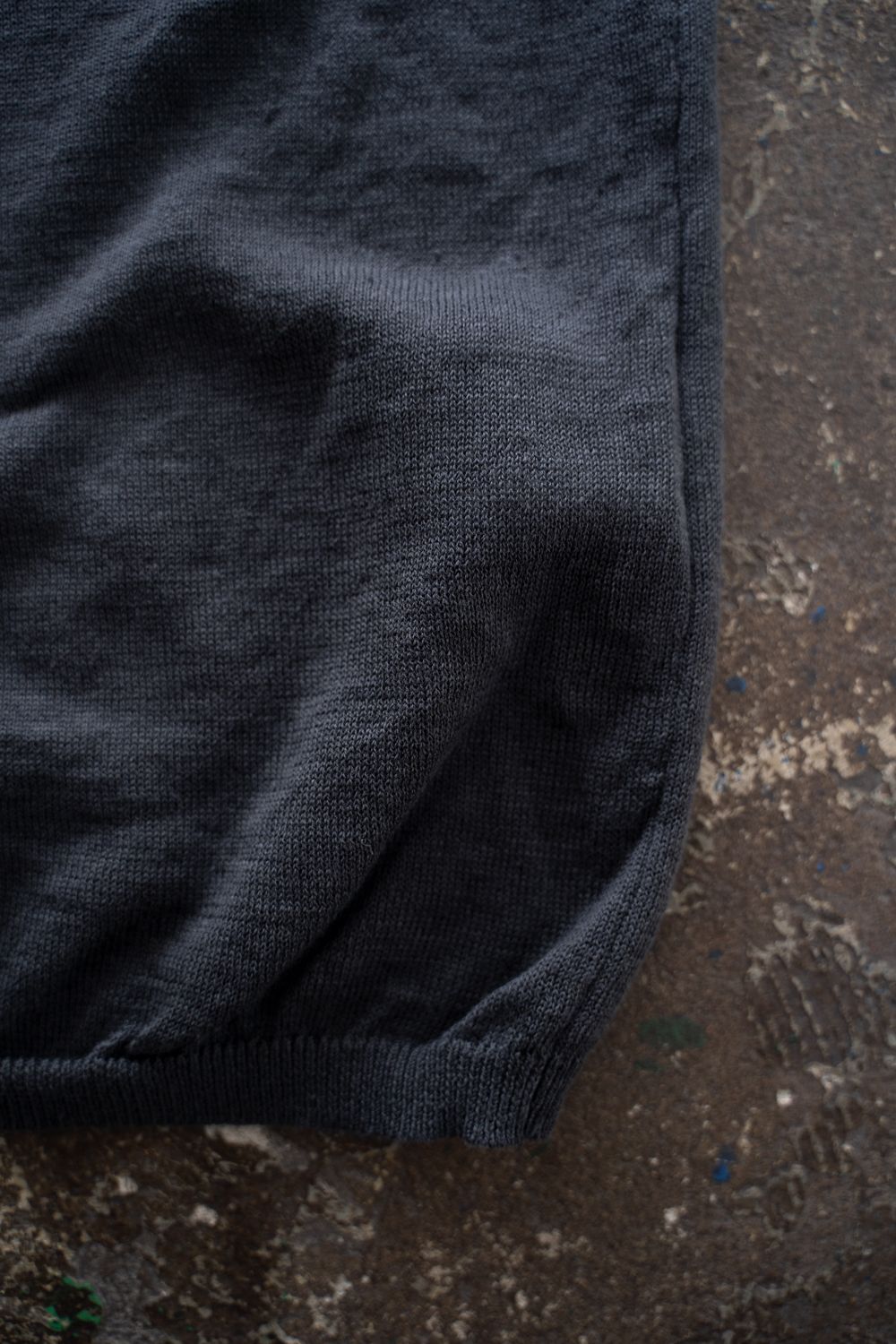 【26SS】リネン×コットンニットTee(BLUE GREY)