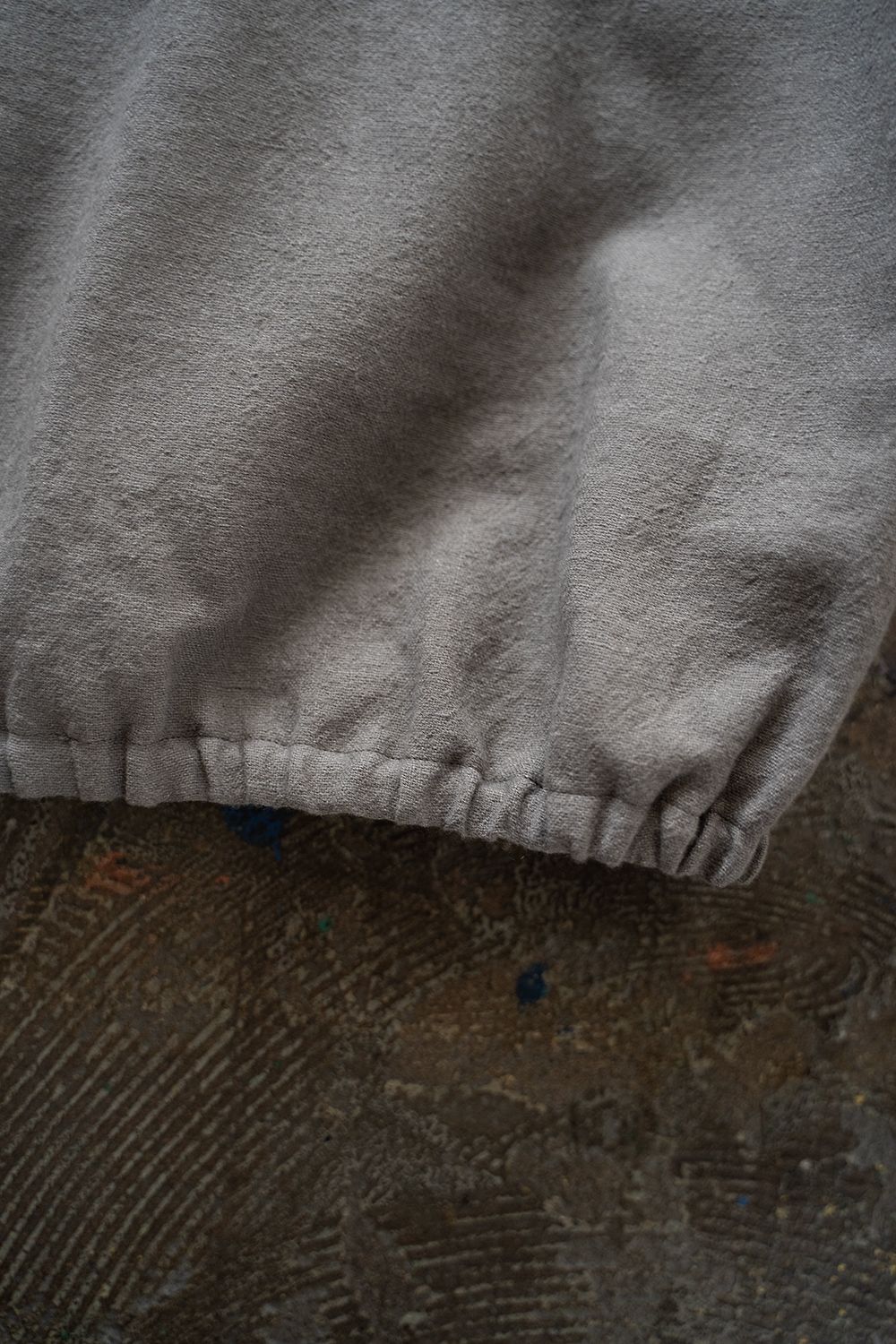【ラスト1点】【24AW】リネン×ウールスタンドカラーブルゾン(TAUPE)