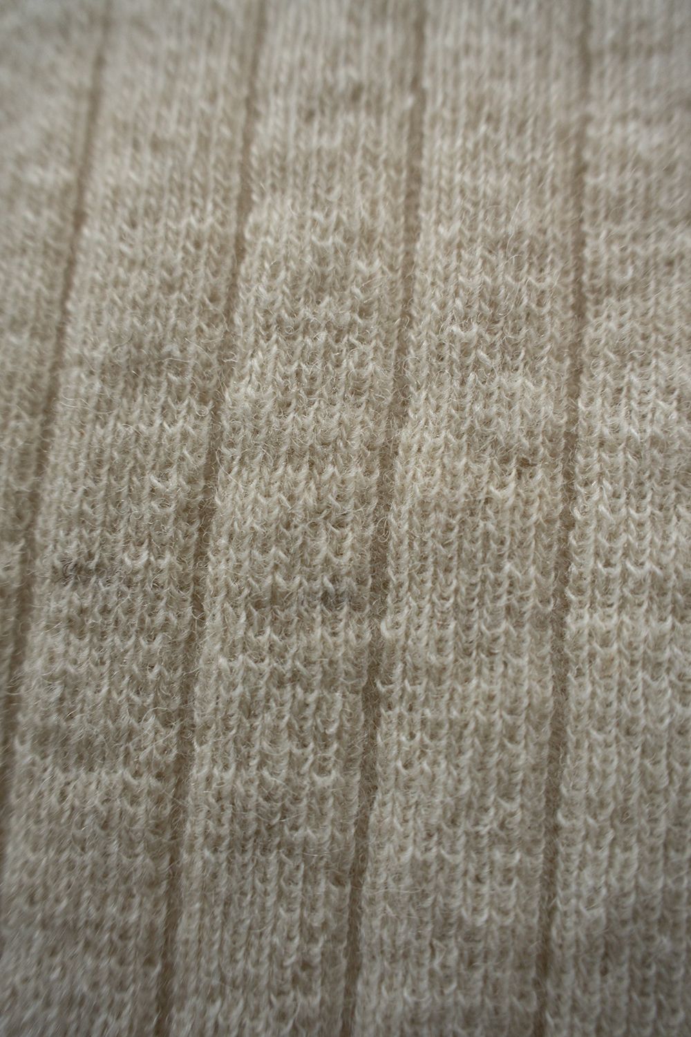 Hard twisted Shetlandwool RIB saddle shoulder crew neck sweater(WHITE)
