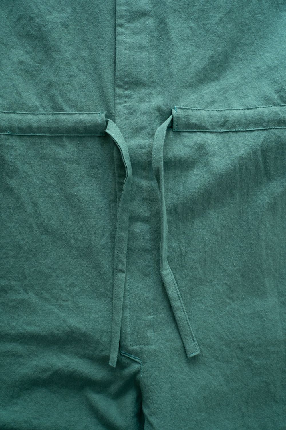 【26SS】"joint(short)"pajama【オールインワン】(washed light cotton GREEN)