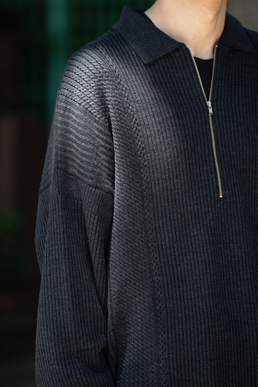 【26AW】Teriha Zip Polo(NAVY)