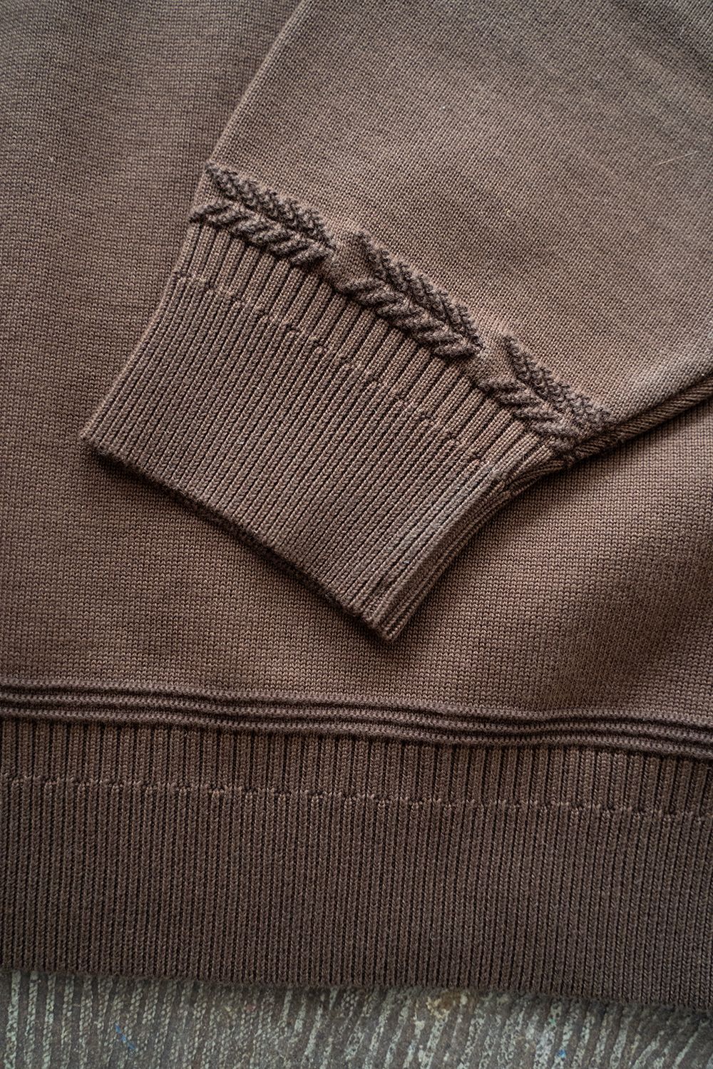 YASHIKI - 【ラスト1点】【24SS】Shunrin Skipper Knit(BROWN
