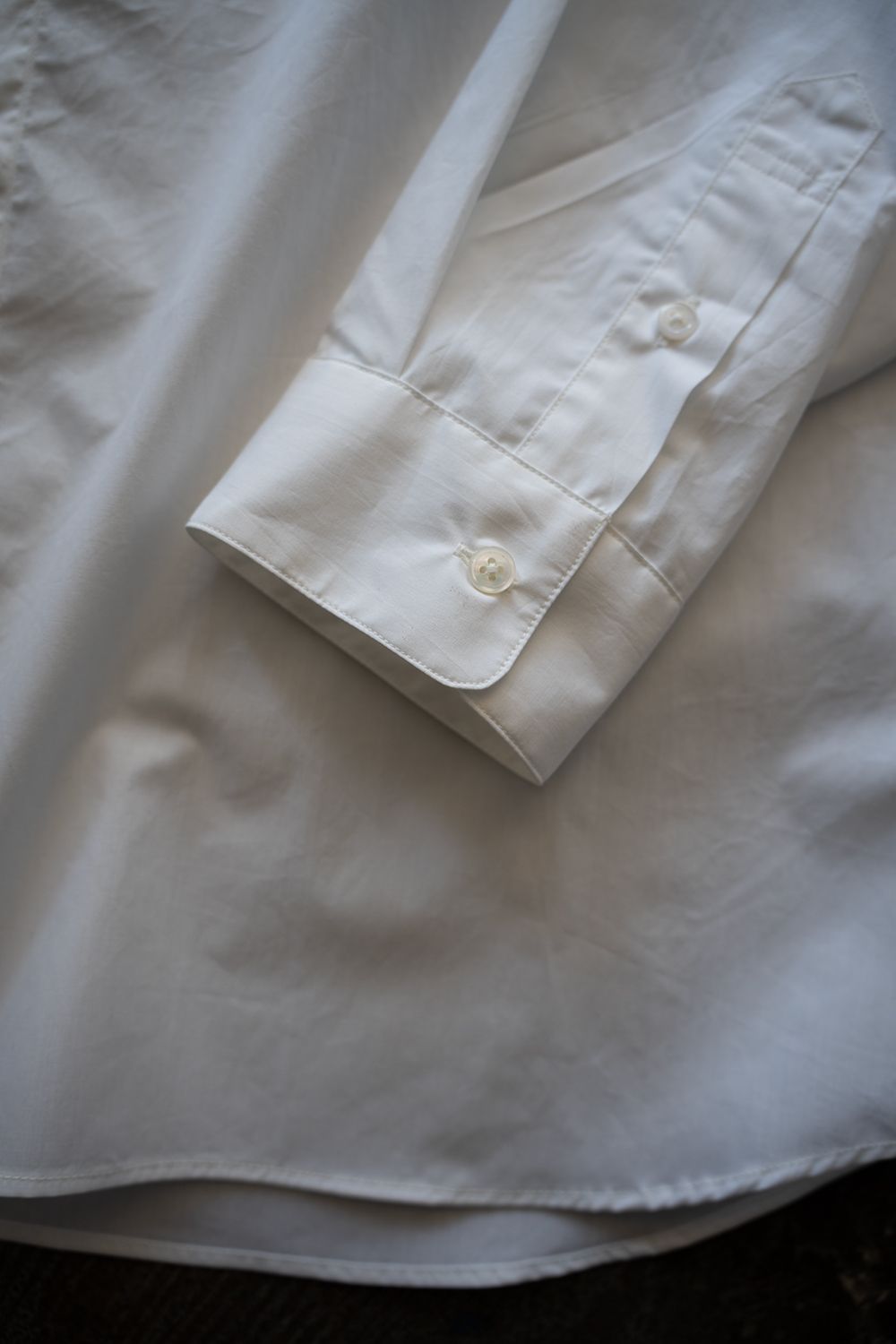 【ラスト1点】【25AW】コットンラグランスリーブシャツ(WHITE)